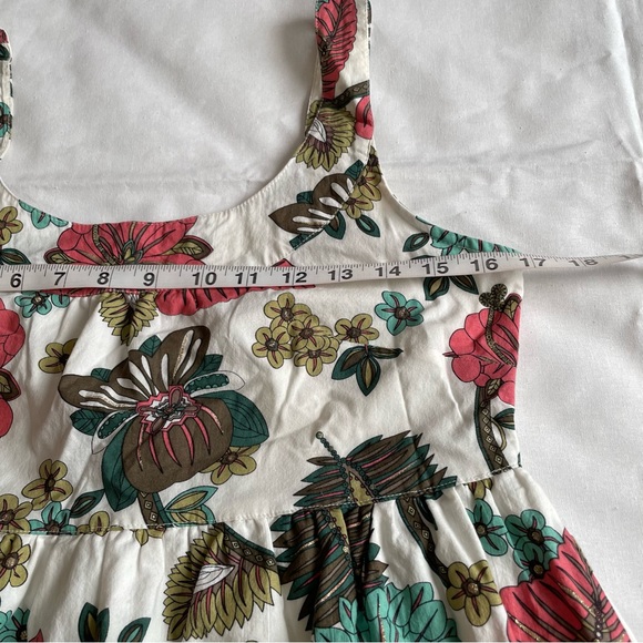 Suzy Shier White Sleeveless Floral Spring/Summer 100% Cotton Dress Size M - Picture 9 of 13